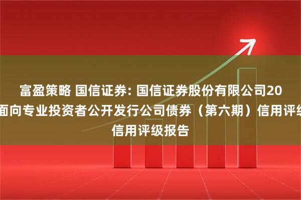 富盈策略 国信证券: 国信证券股份有限公司2025年面向专业投资者公开发行公司债券（第六期）信用评级报告